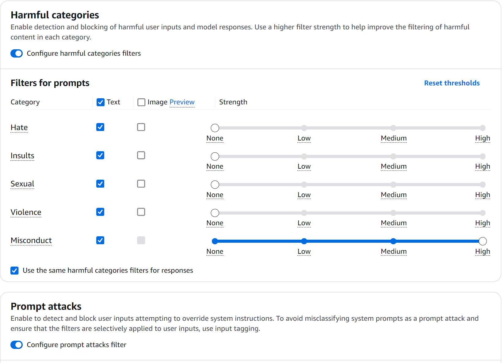 Configuración de Filtros